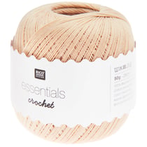 Pelote de fil à crocheter 100% coton - Rico Design - Essentiel Crochet - Beige 02