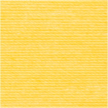 Pelote de fil à crocheter 100% coton - Rico Design - Essentiel Crochet - Jaune 013