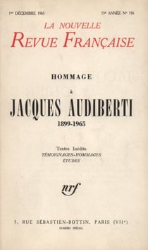 Hommage ŕ Jacques Audiberti N' 156 (Décembre 1965) - (1899-1965)