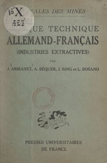 Lexique technique allemand-français - Industries extractives