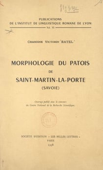 Morphologie du patois de Saint-Martin-la-Porte (Savoie)
