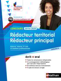 Concours rédacteur territorial et rédacteur principal - Catégorie B - Intégrer la fonction publique - 2019 - Format : ePub 3