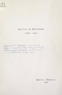 Gustave Le Poittevin, 1856-1930