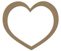 Coeur en bois vide - Cadre pour photobooth
