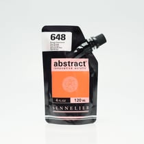 Tube 120 ml de peinture acrylique Sennelier - Abstract - Orange Fluorescent n°648 - Fine - Opaque