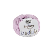Pelote de fil à tricoter 100% coton - DMC - Natura Medium - Parme 136