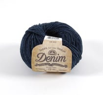 Pelote de fil à tricoter 100% coton - DMC - Natura Denim - Marine 07