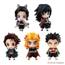 Mini Figurine - Demon Slayer - Kimetsu no Yaiba & Tanjiro & The Hashira mascot - Pack de 5 - 5 cm - V2