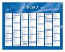 Calendrier de banque 2026 Quo Vadis - 14 mois - Bleu - 27 x 21 cm