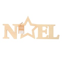 Mot "Noël" avec étoile à poser - Créalia