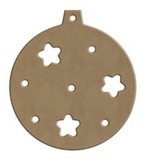BOULE ÉTOILÉE 9X10 CM MDF