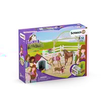 Figurines chevaux d'Hannah et chiot Rubby - Schleich