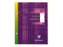Feuilles simples 17 x 22 cm - 60 pages unies - Dessin - Clairefontaine - 125 g/m² - Blanc
