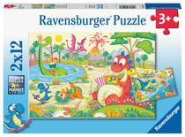 Puzzles 2x12 pièces - Mes dinos préférés