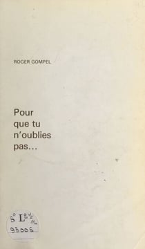 Pour que tu n'oublies pas...