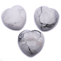 Camille Ambiance - Galet coeur Howlite blanche - 4 cm