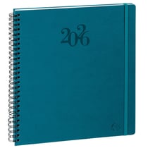 Agenda semainier 2026 Exacompta - Bleu - 18,5 x 22,5 cm - Eurotime 22W Swan