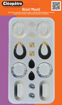 Moule pour résine Cléopâtre - "Résin'Mould" - 16 Boucles d'oreilles