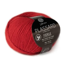 Pelote de fil à tricoter - Plassard - Fidèle - Rouge 61