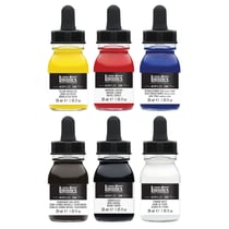 Set Encre Acrylic Liquitex - 6 couleurs Essentials - 6 x 30ml