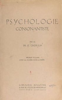Psychologie consonantiste (1) - Avec 260 figures dans le texte