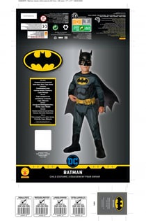 Déguisement - Batman - Noir et Jaune - 5-6 ans