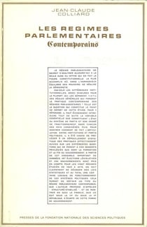 Les régimes parlementaires contemporains