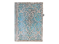 Carnet a couverture rigide maya bleu - midi - ligne - 240 p.