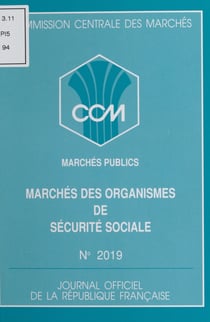 Marchés des organismes de sécurité sociale - Arrêté du 9 mai 1995