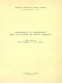 Permanence et changement dans le système de partis français