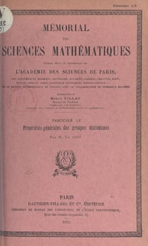 Propriétés générales des groupes discontinus