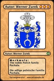 The noble Polish family Puchala. Die adlige polnische Familie Puchala.