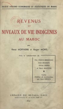 Revenus et niveaux de vie indigènes au Maroc