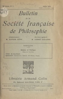 Science et politique - Séance du 7 mai 1914
