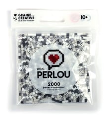 Sachet Mini perlou - Noir et blanc/Gris