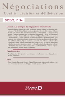 Négociations - Les pratiques des négociations internationales