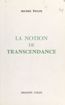 La notion de transcendance - Son sens, son évolution