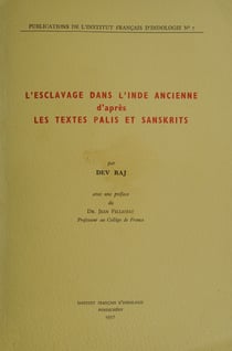L'esclavage dans l'Inde ancienne d'après les textes palis et sanskrits