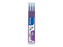 Lot de 3 recharges pour stylo roller effaçable - Violet - FriXion Ball & FriXion Ball Clicker- Pointe fine - Pilot