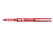 Stylo roller - Rouge - V5 Rechargeable - Pointe fine - Pilot
