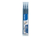 Lot de 3 recharges pour stylo roller effaçable - Bleu nuit - FriXion Ball & FriXion Ball Clicker- Pointe fine - Pilot