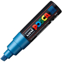 Marqueur Posca - Pointe large - Bleu métal - PC8K