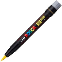 Marqueur Posca - Pointe pinceau - Jaune - PCF350