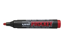 Marqueur - Rouge - Prockey - Pointe biseautée - Uni-ball