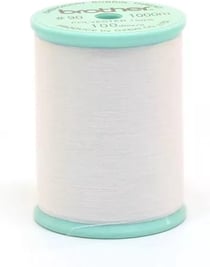 5 bobines de fil de canette blanc 90 pour machine à broder Brother