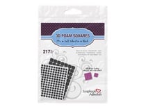 TOGA - Carré de mousse 3D - auto adhésif - 13 x 13 x 2 mm / 6 x 6 x 2 mm - noir - pack de 217