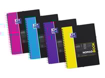 1 cahier polypro à spirales - Format A4 21 x 29.7 cm - Nomadbook - Oxford - 160 pages petits carreaux - Coloris assortis