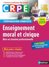 Enseignement moral et civique - Oral 2019 - Préparation complète - CRPE - Format : ePub 3