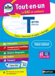 ABC Tout en un Tle - Toutes les matières du tronc commun Terminale - Bac 2026 - Philosophie, Enseignement scientifique, Histoire-Géographie, Anglais, Espagnol + Cahier spécial Bac - EPUB