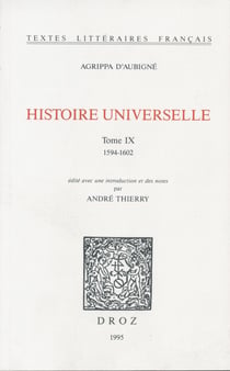 Histoire universelle - Tome IX, 1594-1602